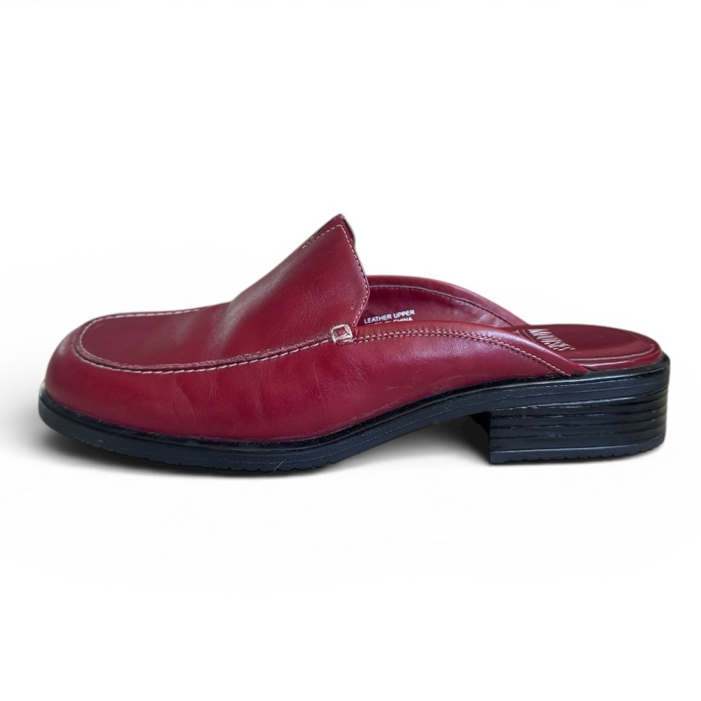 Mootsies Tootsies Leather Mule Loafers Burgundy Slip On Classic Size 8.5 - Picture 5 of 10